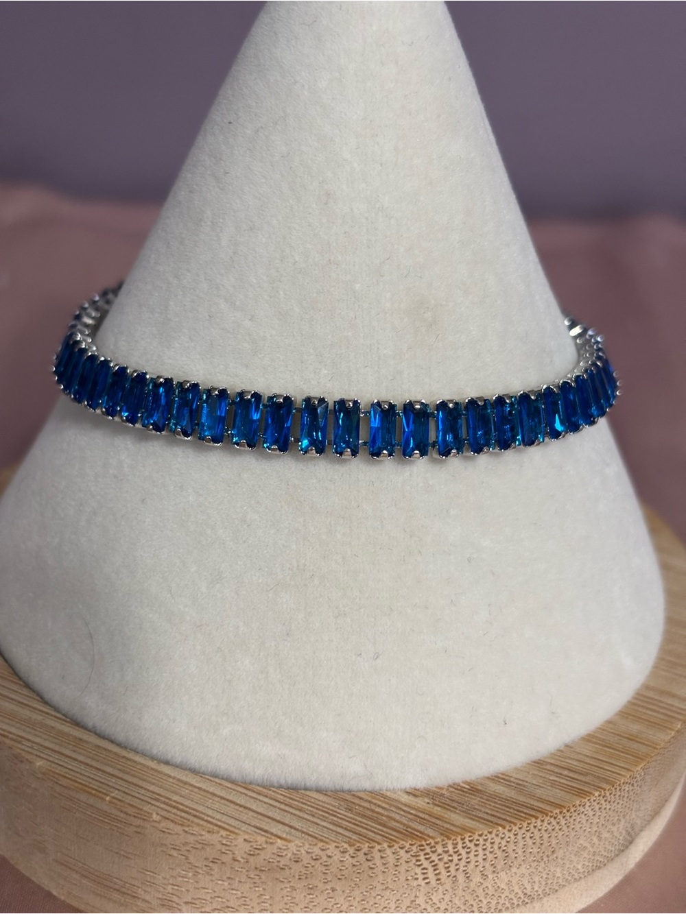 Blue Crystal Tennis Bracelet - Women Jewelry